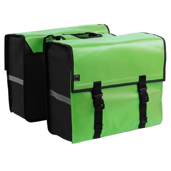 vidaXL Dubbel cykelväska presenning 34 L grön