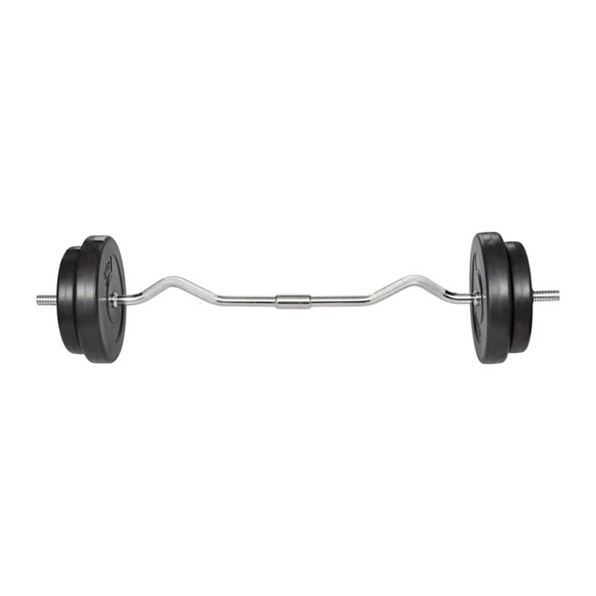vidaXL Curlstång med vikter 30kg