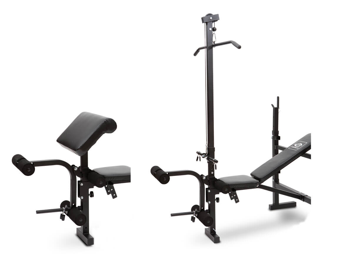 Träningsbänk 3150 med stativ, armcurl och dragstation