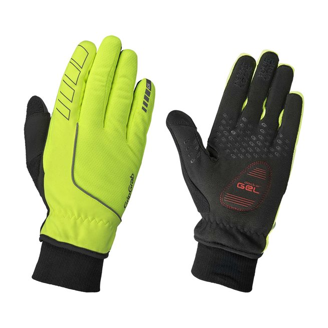 GripGrab Windster Hi-Vis Windproof Winter Glove, Cykelhandskar vinter