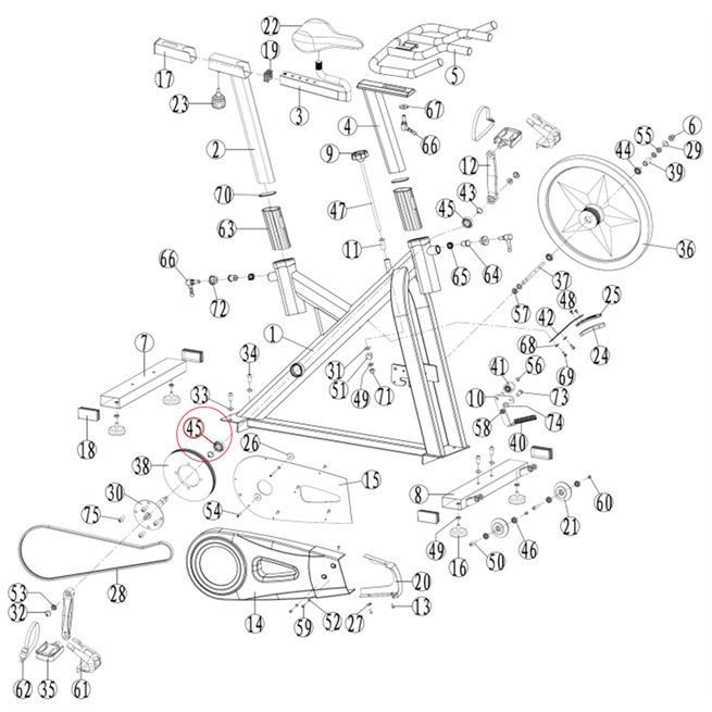 Abilica Racer Wmn Bearing 45, Reservdel