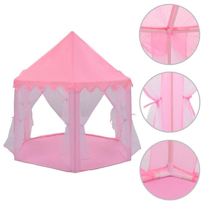 vidaXL Lektält prinsessa rosa