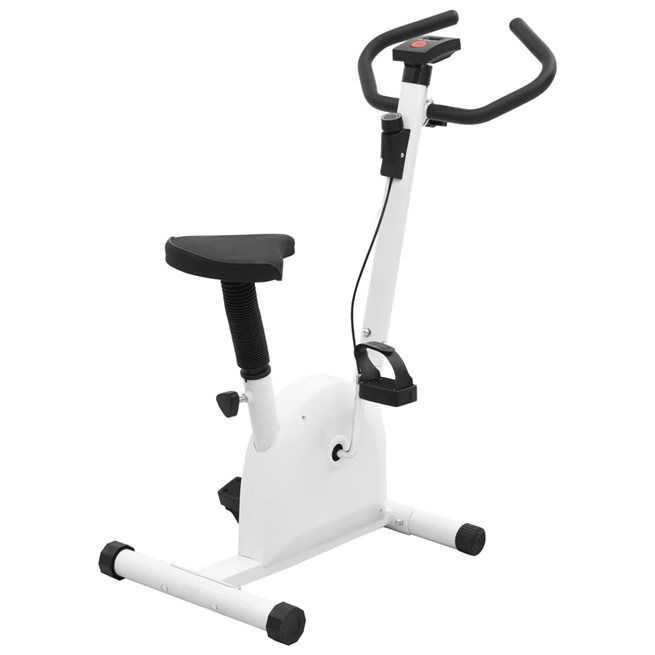 vidaXL Träningscykel remdrift vit