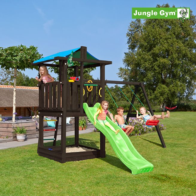 Jungle Gym Hut lektorn inkl. rutschkana, Klätterställning
