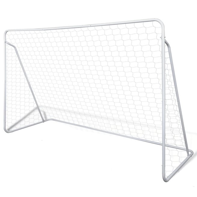 vidaXL Fotbollsmål i stål med nät 240 x 90 x 150 cm