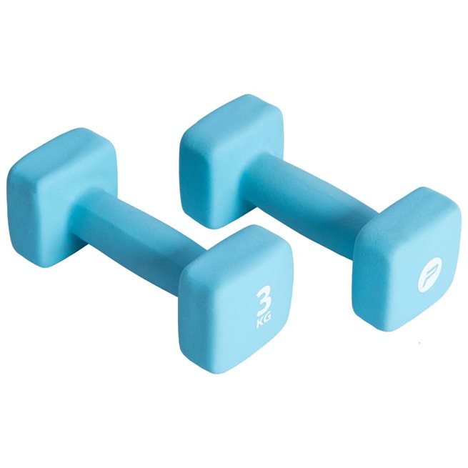 vidaXL Hantelset 2x3 kg neopren blå