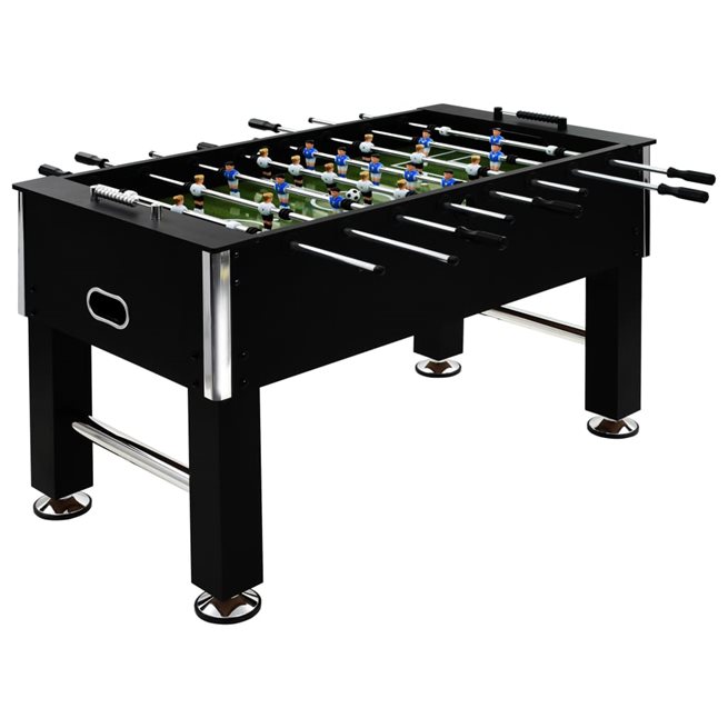 vidaXL Fotbollsbord stål 60 kg 140x74,5x87,5 cm svart