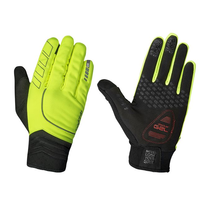 GripGrab Hurricane Hi-Vis Windproof Midseason Glove, Cykelhandskar vinter