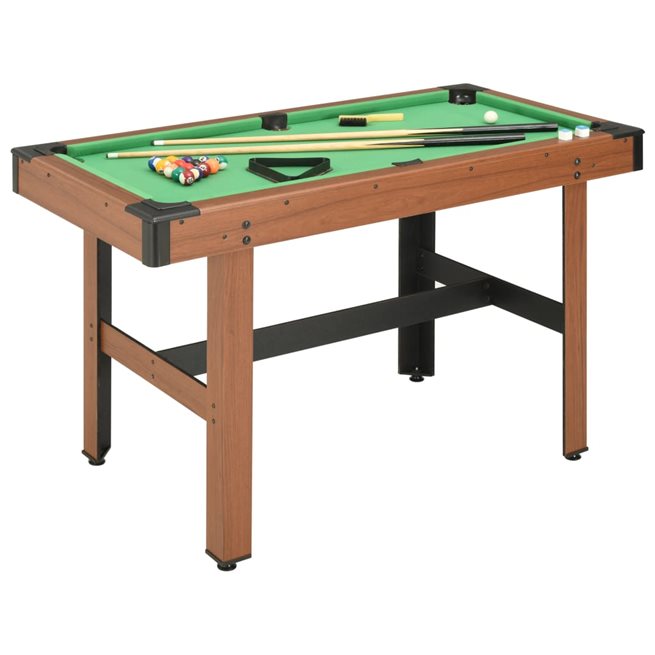 vidaXL Biljardbord 122x61x76 cm brun