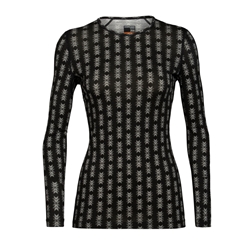Icebreaker Wmns 200 Oasis LS Crewe Snow Heritage