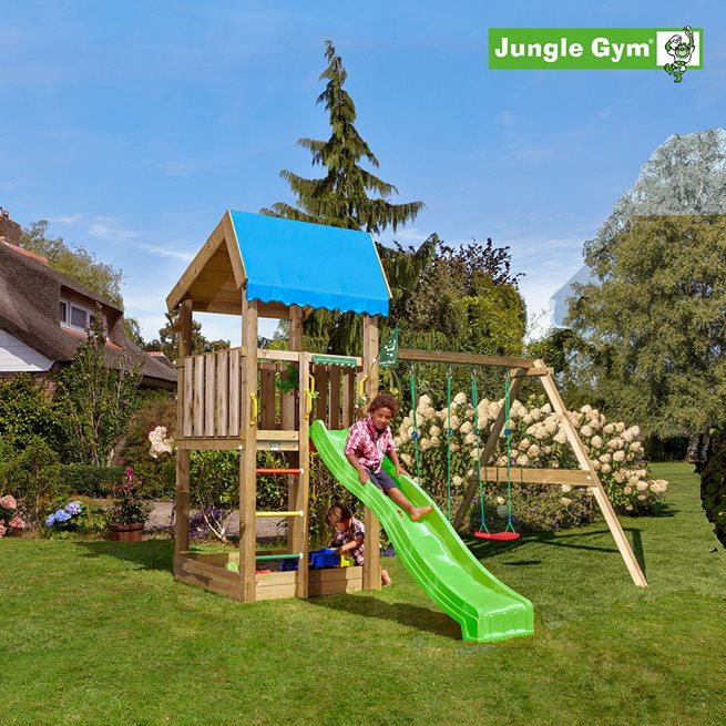 Jungle Gym Home lektorn komplett inkl. Swing, Klätterställning