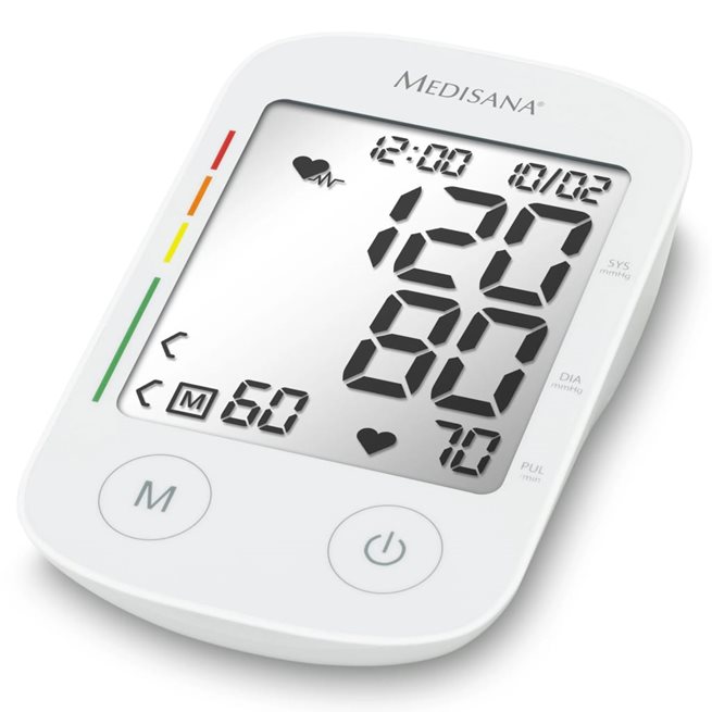 vidaXL Blodtrycksmätare överarm med röstfunktion BU 535 Voice vit