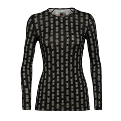 Icebreaker Wmns 200 Oasis LS Crewe Snow Heritage