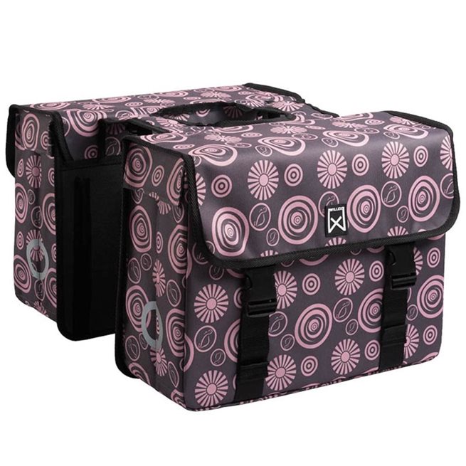 vidaXL Cykelväskor Vortex 36 L grå och rosa