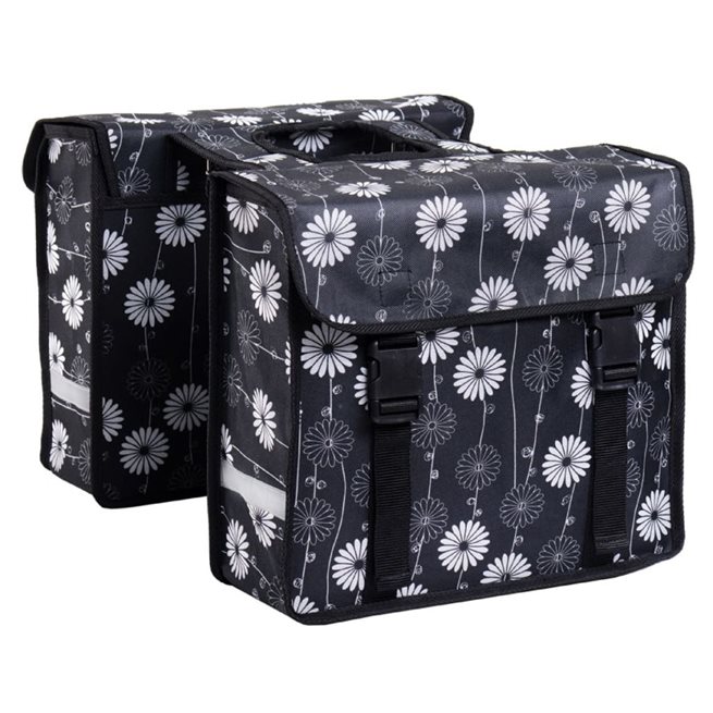 vidaXL Cykelväskor 26 L flora svart