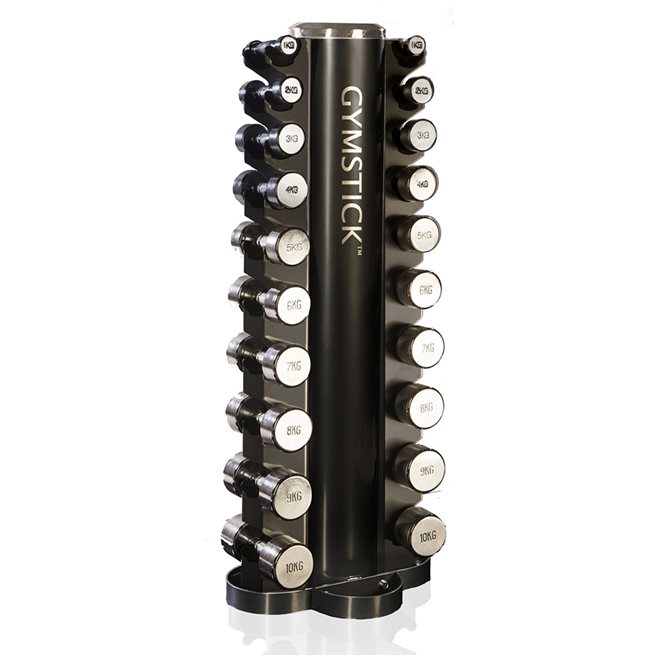 Gymstick Tower Rack With Chrome Dumbbell Set, Hantelpaket