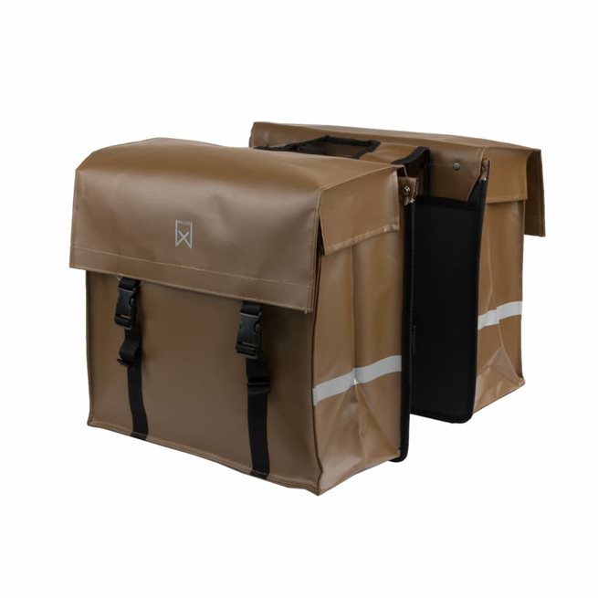 vidaXL Cykelväskor 40 L presenningstyg mattbrun