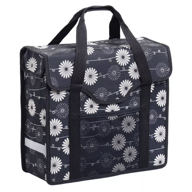 vidaXL Cykelväska 15 L flora svart
