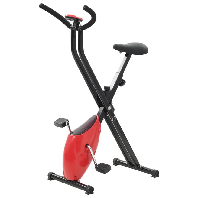 vidaXL Träningscykel X-bike remdrift röd