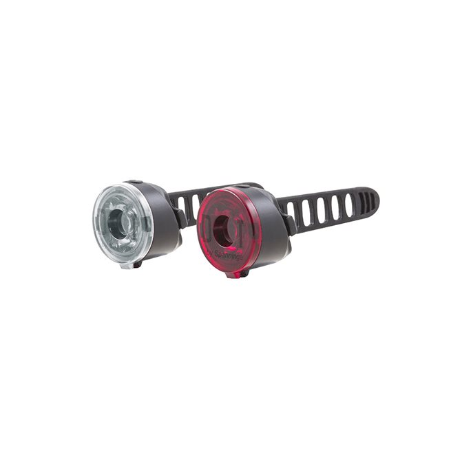 SPANNINGA Light Set Dot Black, Cykelbelysning