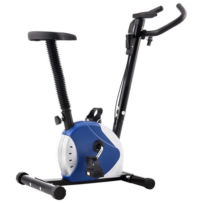 vidaXL Träningscykel remdrift blå