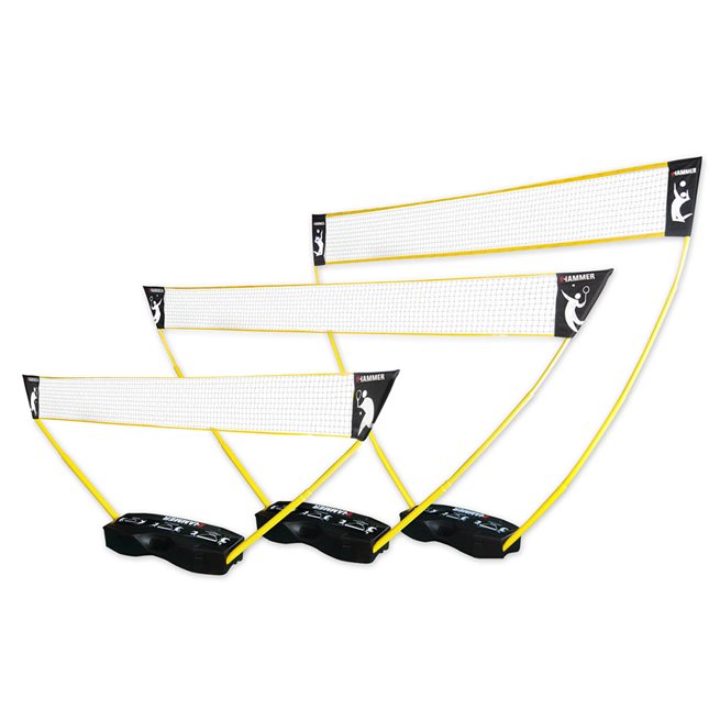 Hammer Sport 3-I-1 Set Volleyboll, Badminton, Tennis