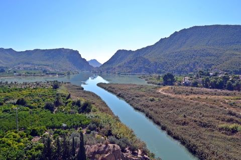 Vy över Valley of Ricote i Murcia